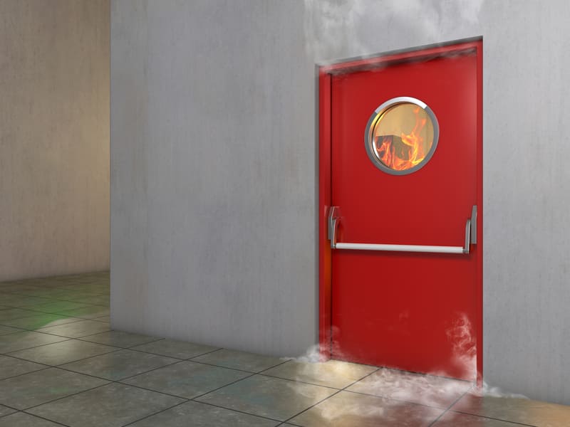 Installation porte coupe-feu